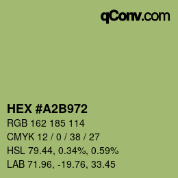 カラーコード: HEX #A2B972 | qconv.com