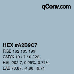 Color code: HEX #A2B9C7 | qconv.com