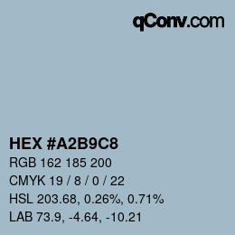 Color code: HEX #A2B9C8 | qconv.com