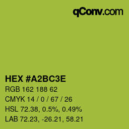 Farbcode: HEX #A2BC3E | qconv.com