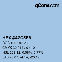 Color code: HEX #A2C5E6 | qconv.com