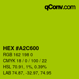 Farbcode: HEX #A2C600 | qconv.com