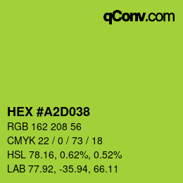 カラーコード: HEX #A2D038 | qconv.com