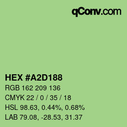 カラーコード: HEX #A2D188 | qconv.com