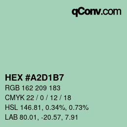 カラーコード: HEX #A2D1B7 | qconv.com