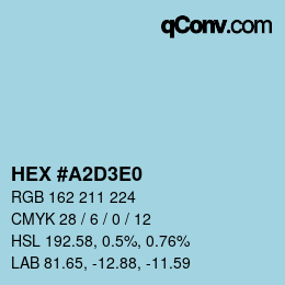 Color code: HEX #A2D3E0 | qconv.com