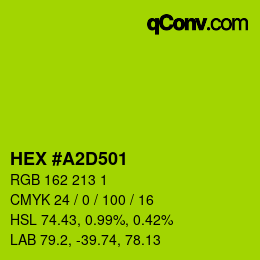 カラーコード: HEX #A2D501 | qconv.com
