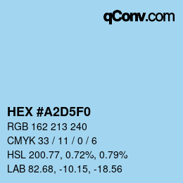 Color code: HEX #A2D5F0 | qconv.com