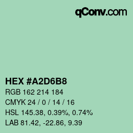 Color code: HEX #A2D6B8 | qconv.com