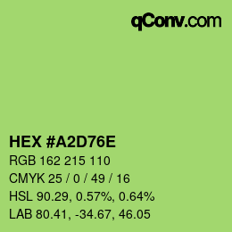 カラーコード: HEX #A2D76E | qconv.com
