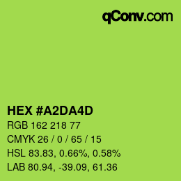 カラーコード: HEX #A2DA4D | qconv.com