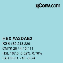 颜色代码: HEX #A2DAE2 | qconv.com