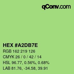 Color code: HEX #A2DB7E | qconv.com