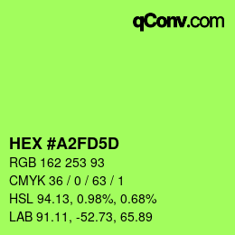 Color code: HEX #A2FD5D | qconv.com