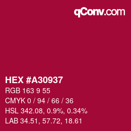 Color code: HEX #A30937 | qconv.com