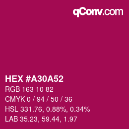 Color code: HEX #A30A52 | qconv.com