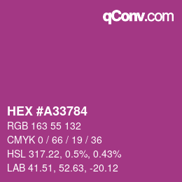 Color code: HEX #A33784 | qconv.com