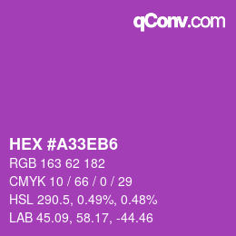 Color code: HEX #A33EB6 | qconv.com