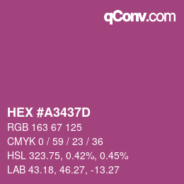 颜色代码: HEX #A3437D | qconv.com