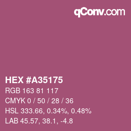 Código de color: HEX #A35175 | qconv.com