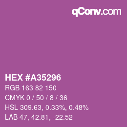 Color code: HEX #A35296 | qconv.com