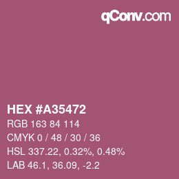 Color code: HEX #A35472 | qconv.com