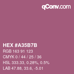 Color code: HEX #A35B7B | qconv.com