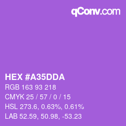 カラーコード: HEX #A35DDA | qconv.com