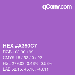 Color code: HEX #A360C7 | qconv.com