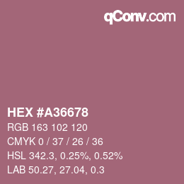 颜色代码: HEX #A36678 | qconv.com