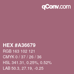 Color code: HEX #A36679 | qconv.com