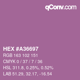 Color code: HEX #A36697 | qconv.com