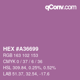 Color code: HEX #A36699 | qconv.com