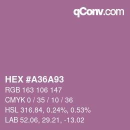 Color code: HEX #A36A93 | qconv.com