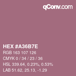 Color code: HEX #A36B7E | qconv.com