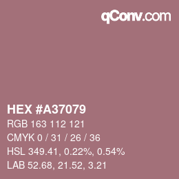 カラーコード: HEX #A37079 | qconv.com