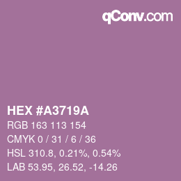 颜色代码: HEX #A3719A | qconv.com