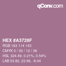 Color code: HEX #A3728F | qconv.com