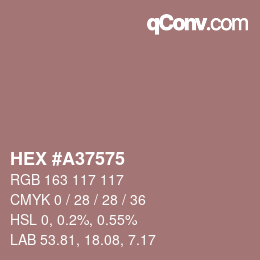 Farbcode: HEX #A37575 | qconv.com