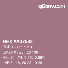 Farbcode: HEX #A37583 | qconv.com
