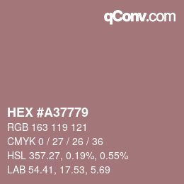Color code: HEX #A37779 | qconv.com