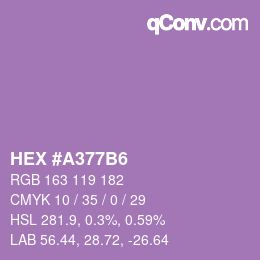 颜色代码: HEX #A377B6 | qconv.com