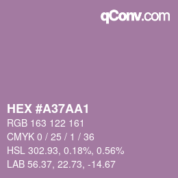 Color code: HEX #A37AA1 | qconv.com