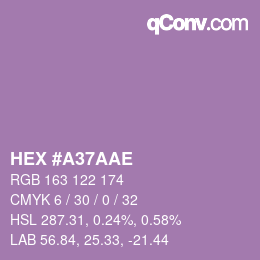 Farbcode: HEX #A37AAE | qconv.com