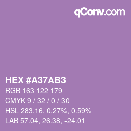 颜色代码: HEX #A37AB3 | qconv.com