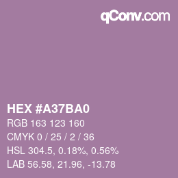 Código de color: HEX #A37BA0 | qconv.com