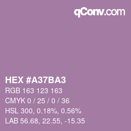 颜色代码: HEX #A37BA3 | qconv.com