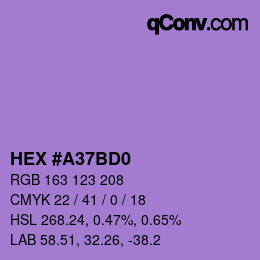 Color code: HEX #A37BD0 | qconv.com