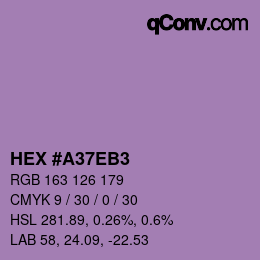 Color code: HEX #A37EB3 | qconv.com