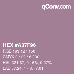 Color code: HEX #A37F96 | qconv.com